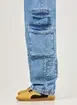 Calça Baggy Cargo Jeans Médio