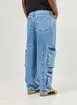 Calça Baggy Cargo Jeans Médio