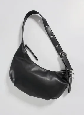 Bolsa Poliuretano Preto Fivelas