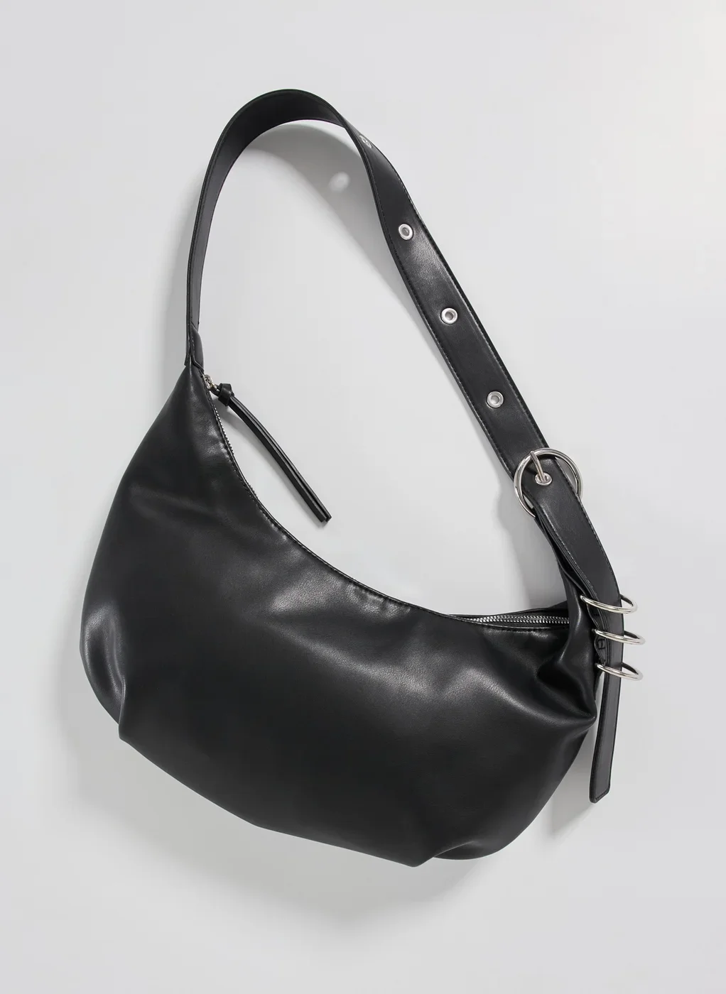 Bolsa Poliuretano Preto Fivelas