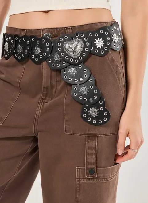 Cinto Largo Boho Coração