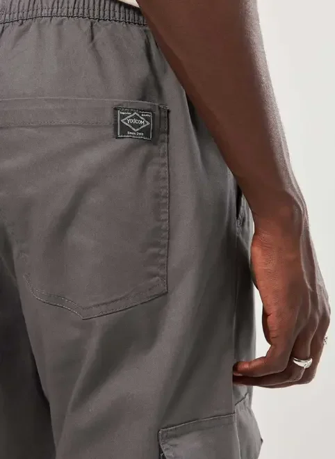 Calça Sarja Reta Cargo