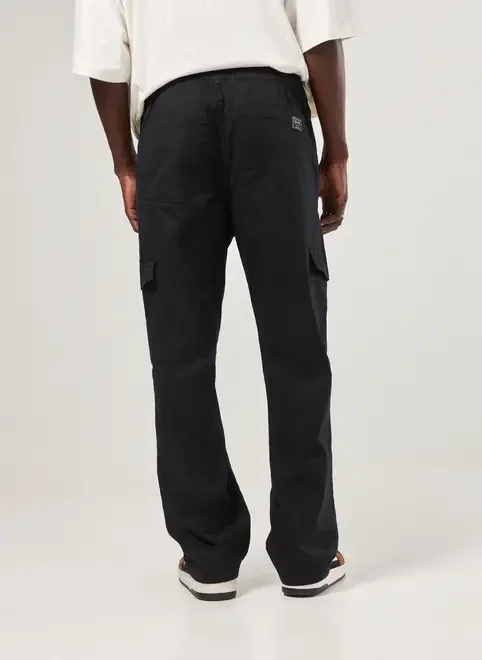 Calça Sarja Reta Cargo