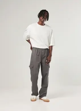 Calça Sarja Reta Cargo