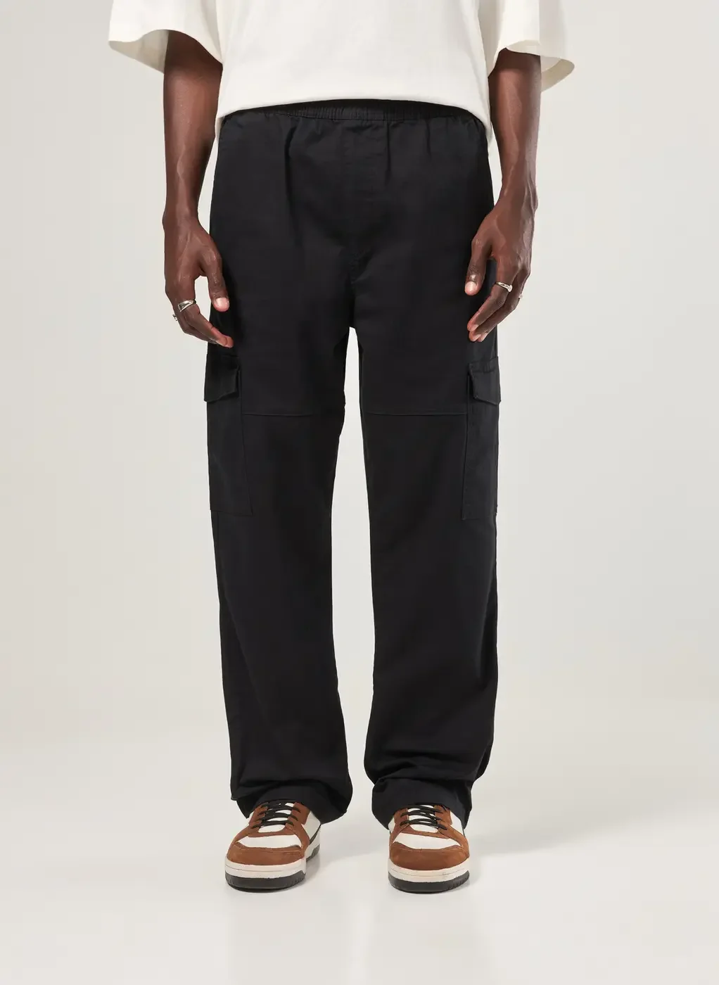 Calça Sarja Reta Cargo