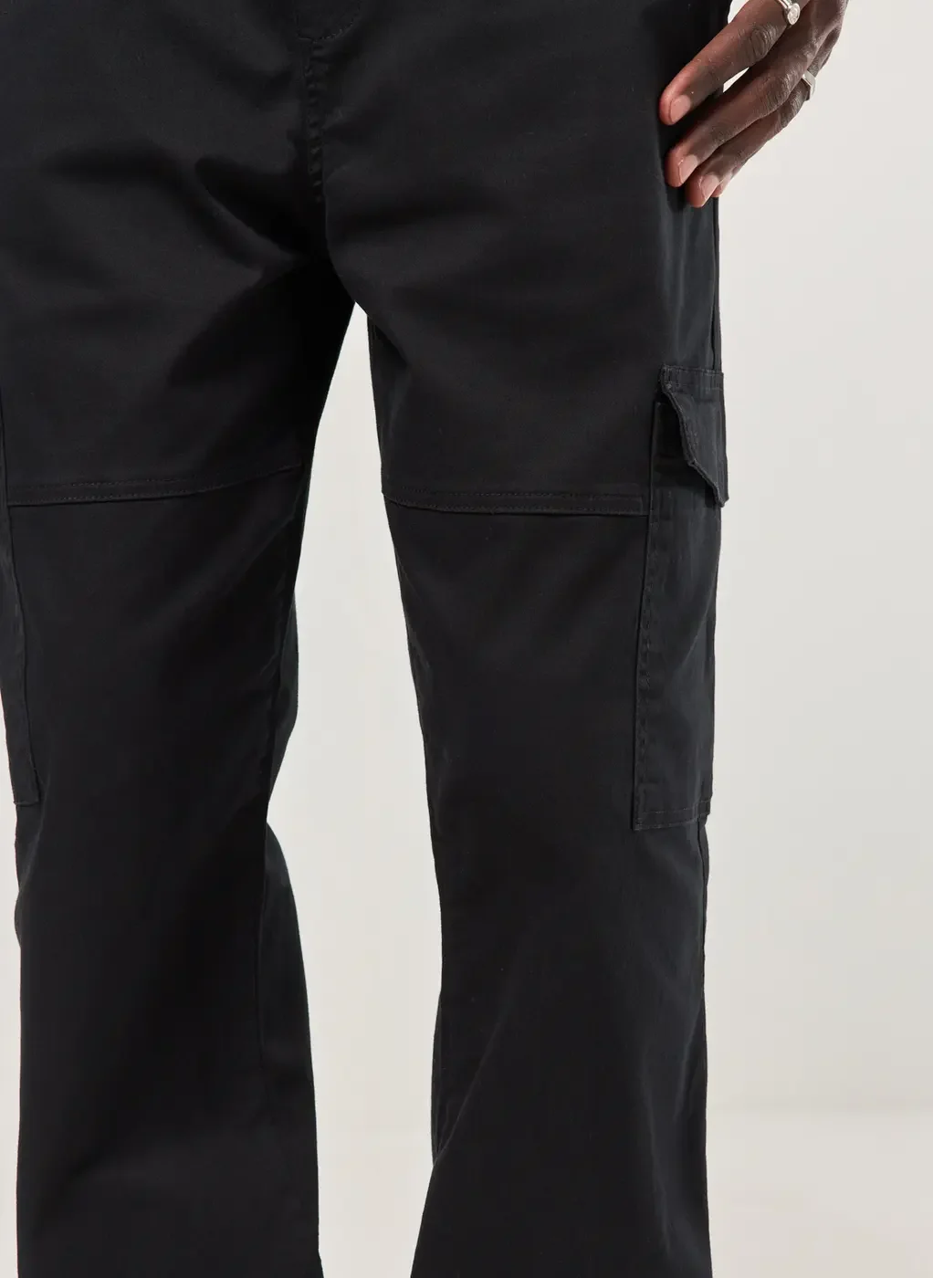 Calça Sarja Reta Cargo