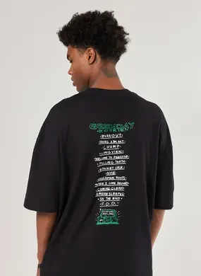 Camiseta Oversized Preta Green Day