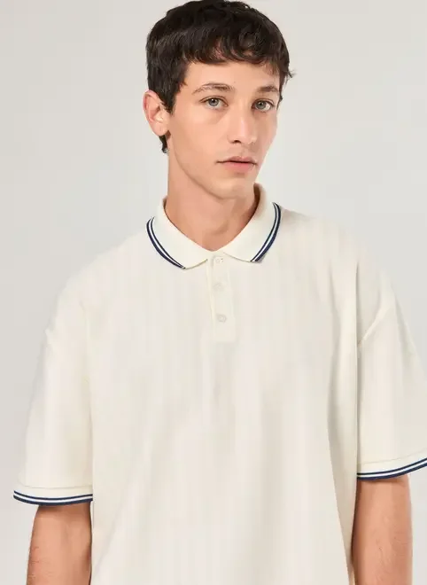 Camiseta Polo Box Texturizada