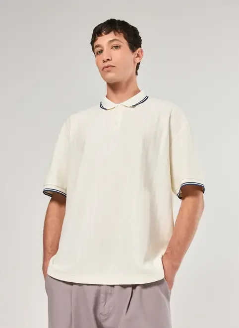 Camiseta Polo Box Texturizada