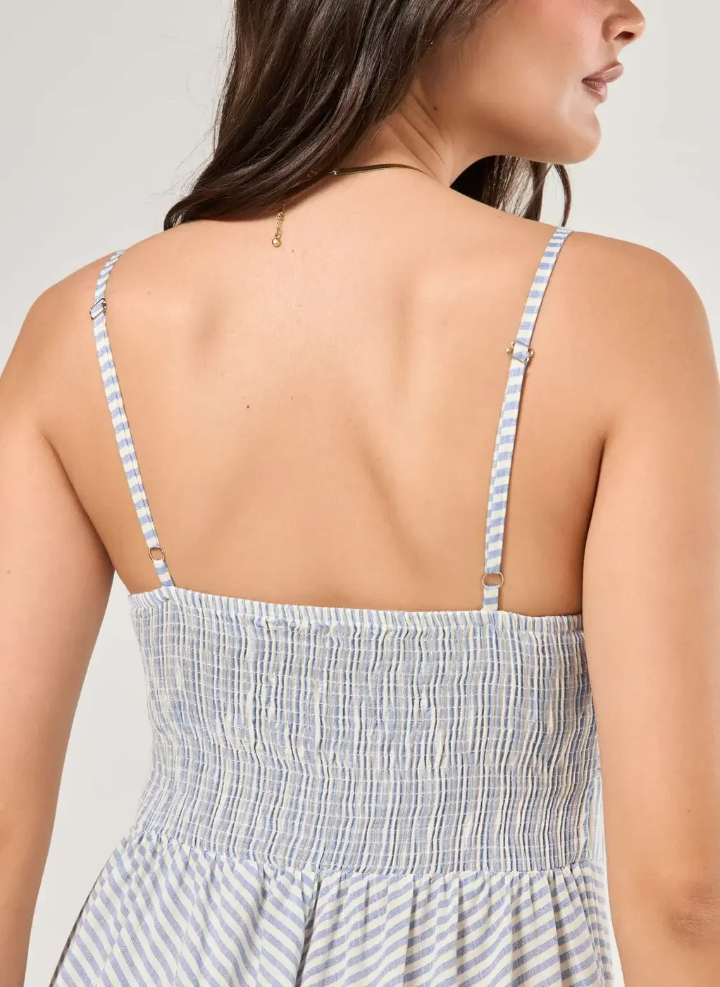 Vestido Longo Listrado Amarração