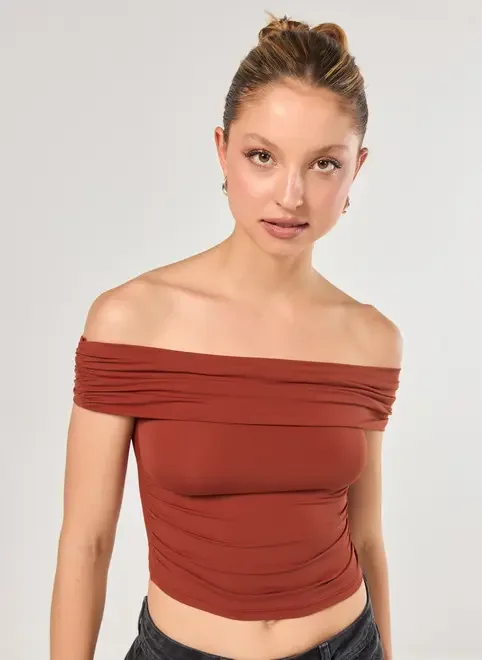 Cropped Poliamida Ombro A Ombro