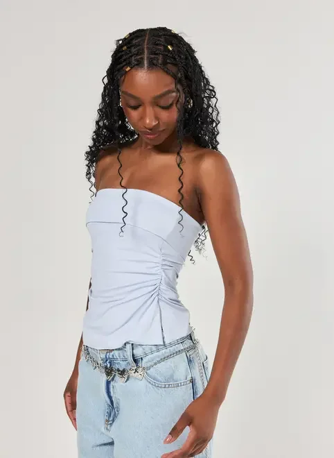 Tube Top Pala Virada Franzido