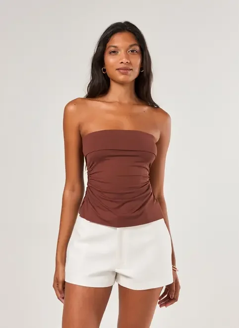 Tube Top Pala Virada Franzido