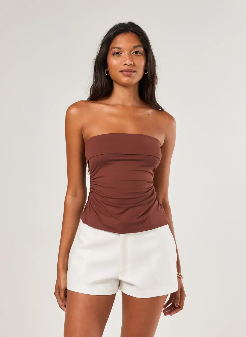 Tube Top Pala Virada Franzido