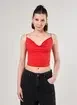 Regata Cropped Degagê Poliamida Vermelha