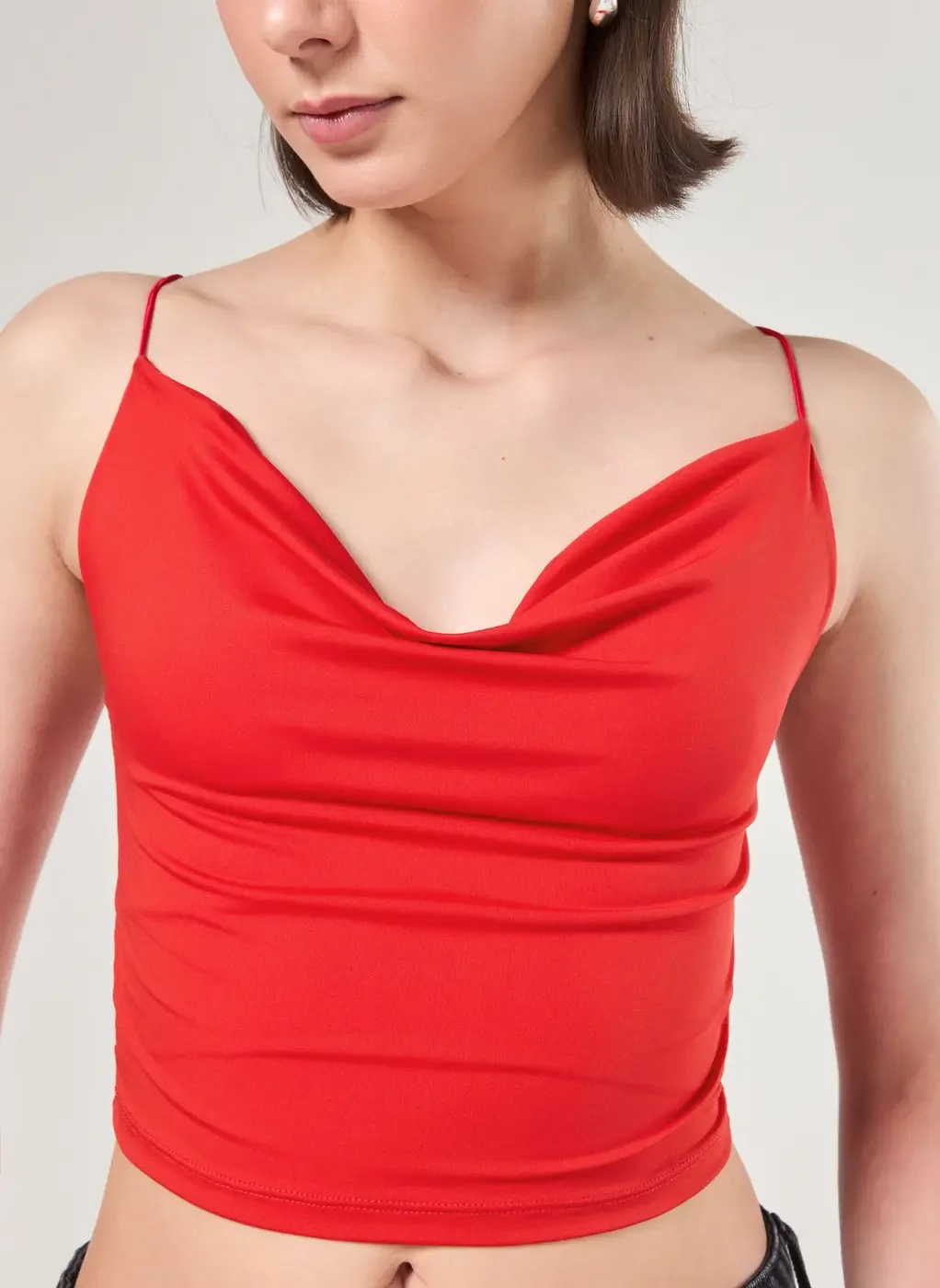 Regata Cropped Degagê Poliamida Vermelha