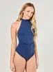 Body Azul Poliamida Frente Única