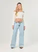 Cropped Manga Longa Ombro A Ombro Textura