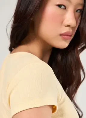 Blusa Manga Curta Canelada