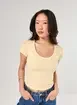 Blusa Canelada Amarelo Manteiga