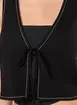 Colete Com Linho Preto Contraste