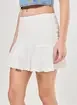 Saia Texturizada Off-White Com Babado