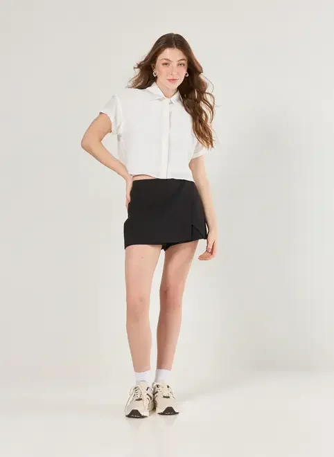 Camisa Cropped Off-White
