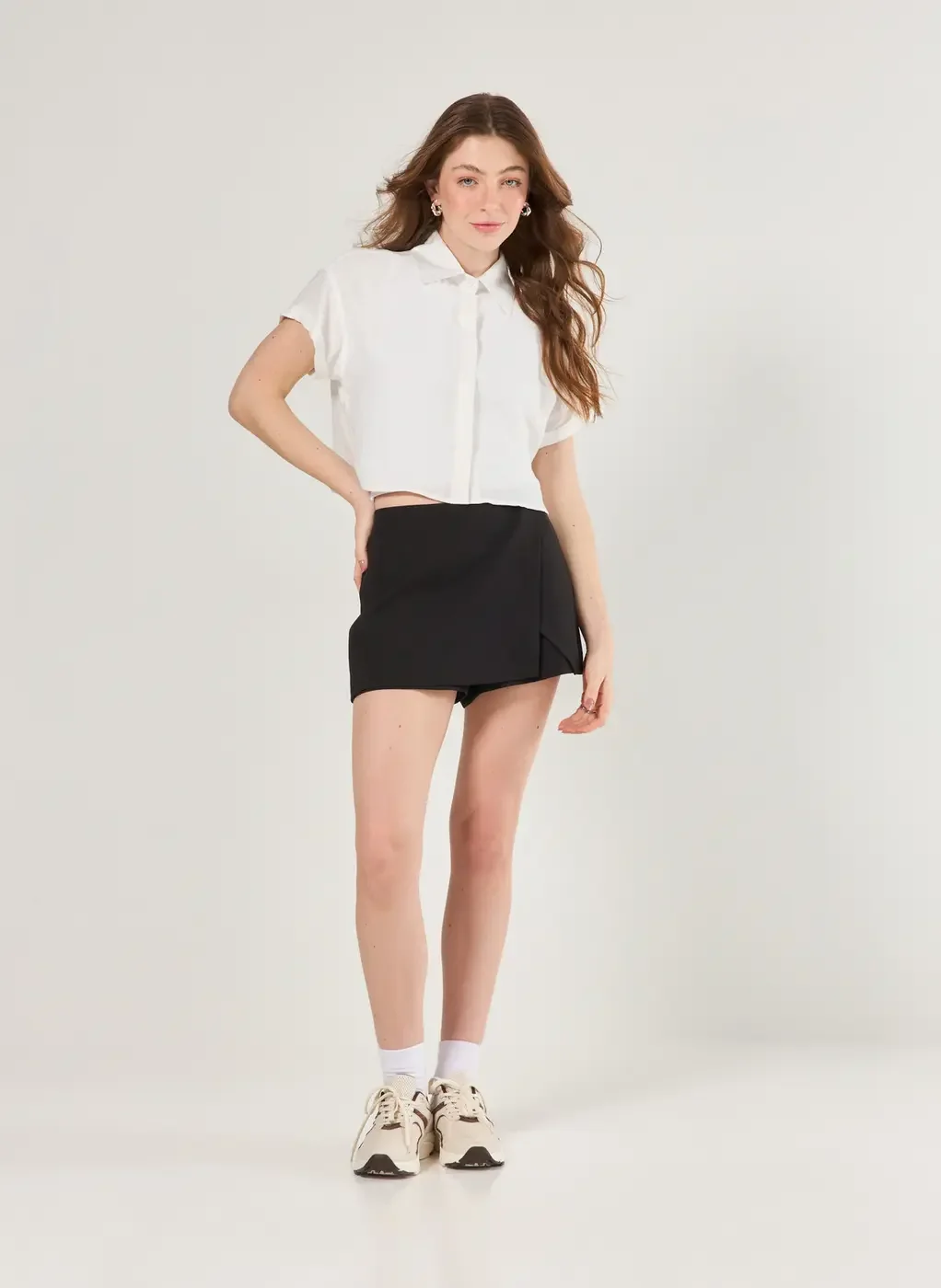 Camisa Cropped Off-White