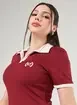 Vestido Malha Bordô Gola Polo
