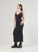 Vestido Midi Transpassado Em Poliamida