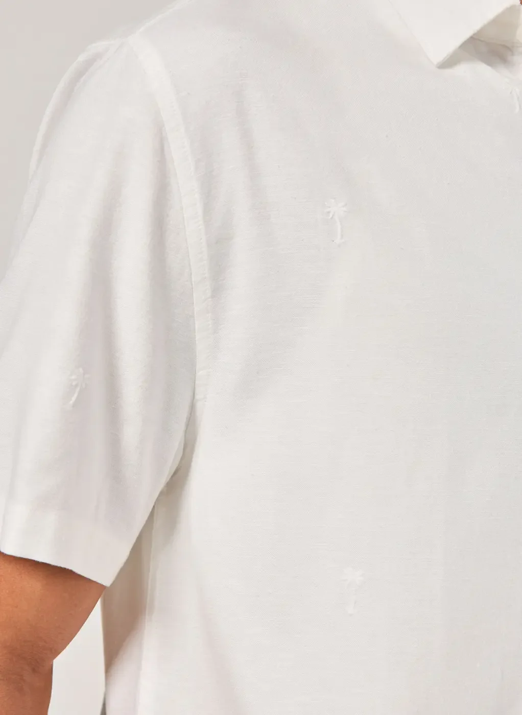 Camisa Linho Off-White Palmeira