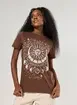 Camiseta Marrom Estampa Mística