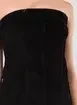 Vestido Veludo Cotelê Preto Sem Alças