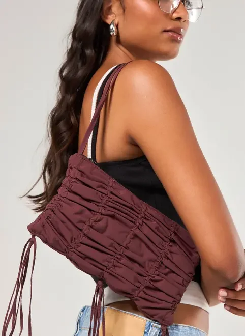 Bolsa Nylon Com Franzidos