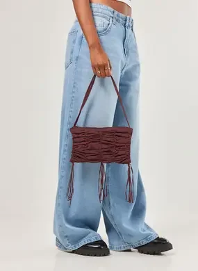 Bolsa Nylon Com Franzidos