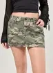 Saia Cintura Baixa Sarja Camuflada