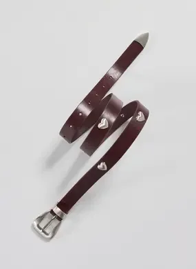 Cinto Poliuretano Vinho Corações