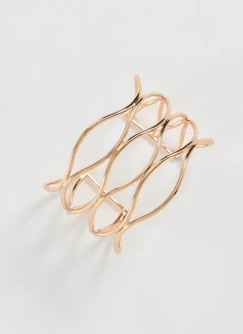 Bracelete Dourado Formas Orgânicas