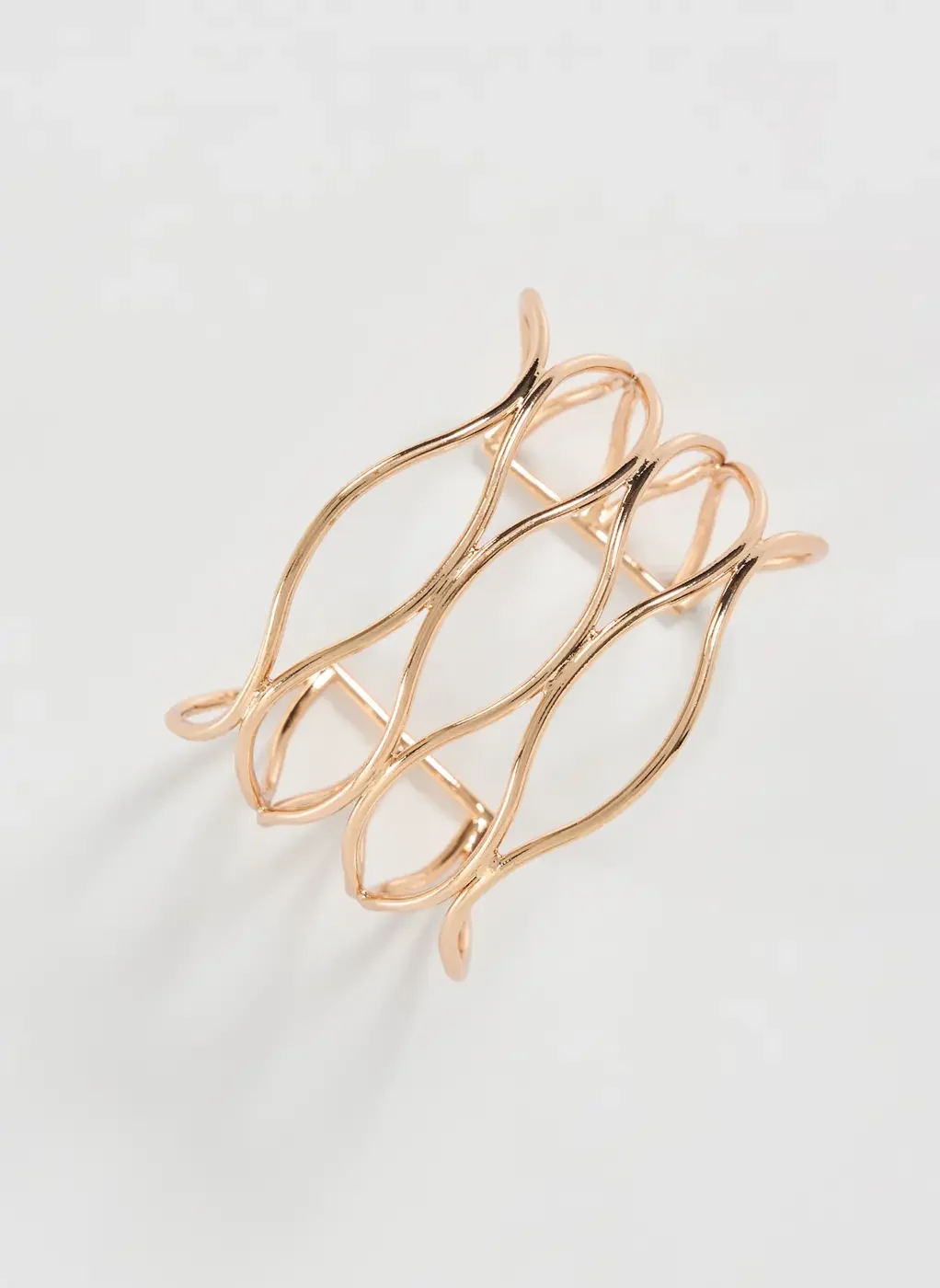 Bracelete Dourado Formas Orgânicas