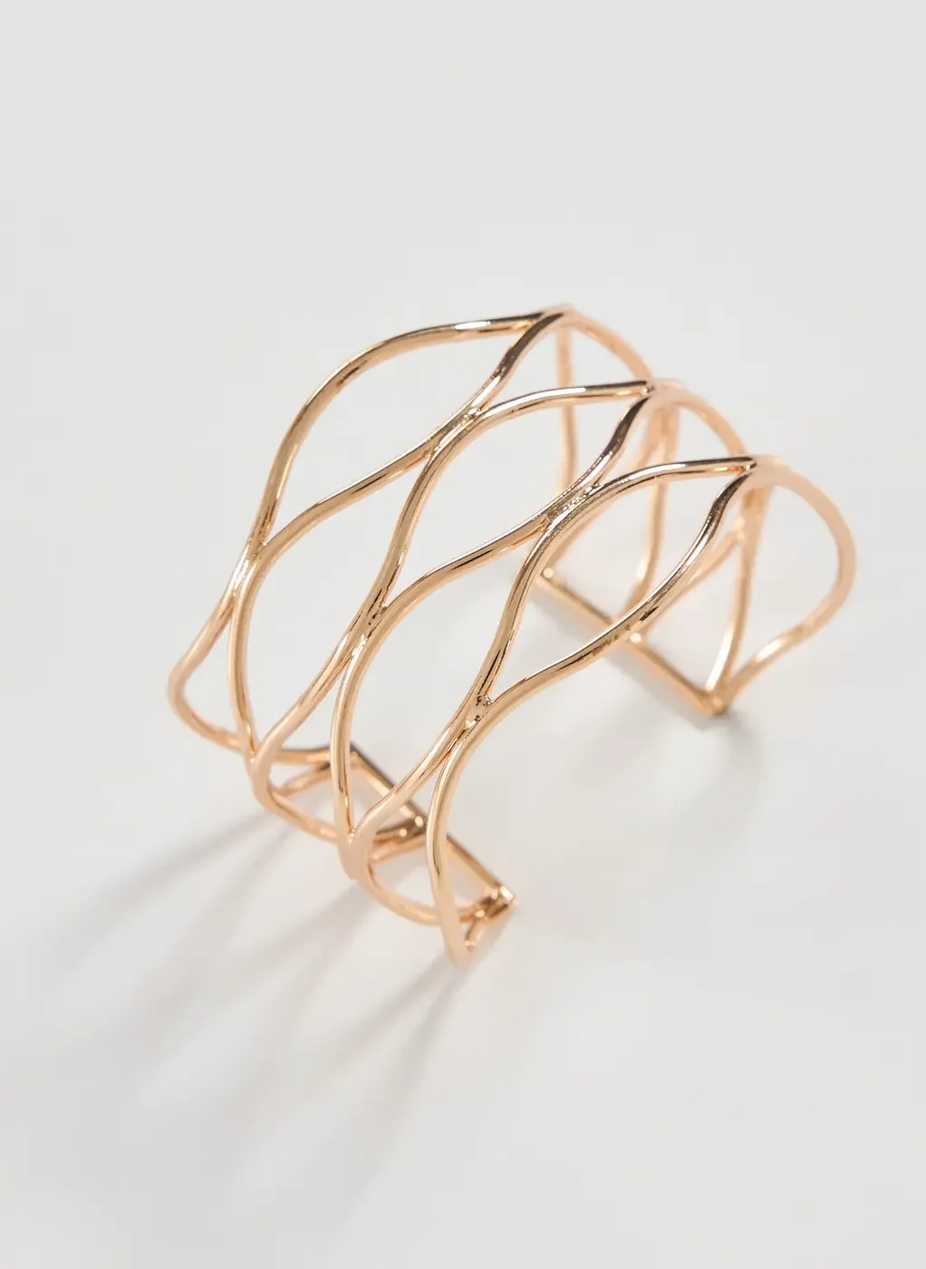 Bracelete Dourado Formas Orgânicas