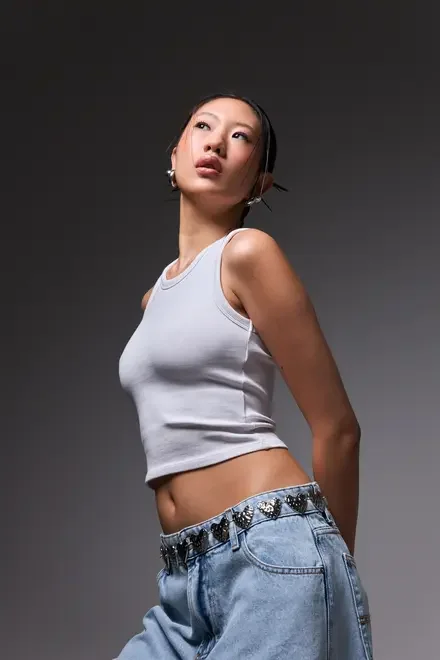 Cinto De Corrente Corações Martelado