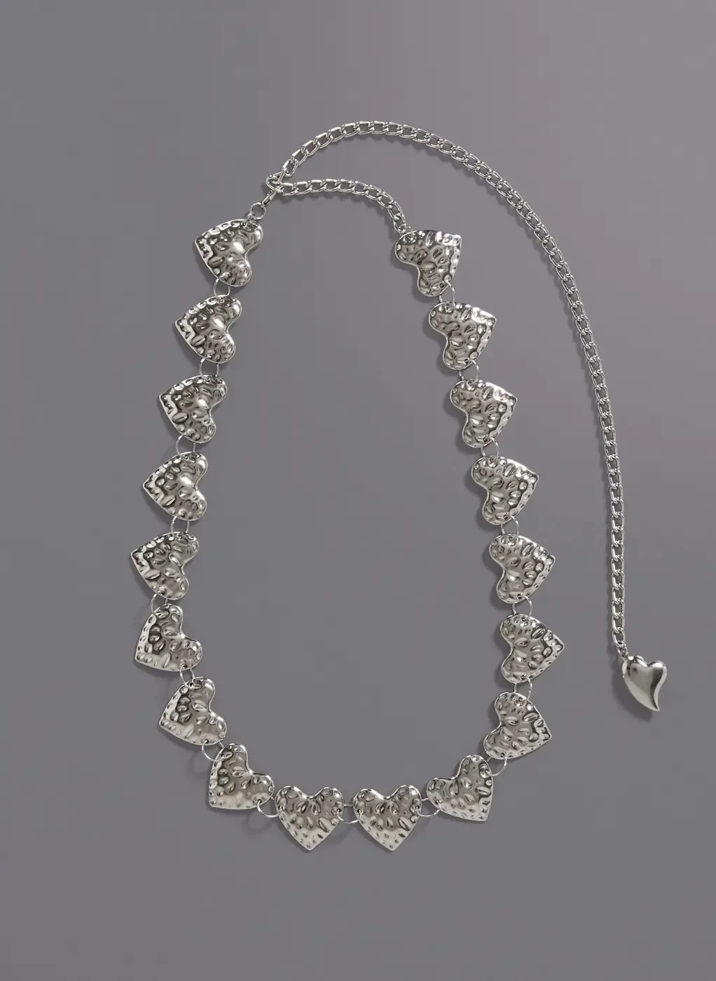 Cinto De Corrente Corações Martelado