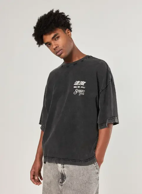 Camiseta Oversized Cropped Estonada Racing