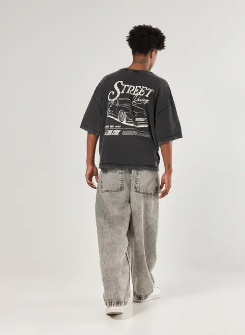 Camiseta Oversized Cropped Estonada Racing