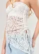 Blusa Branca Assimétrica Com Renda