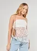 Blusa Branca Assimétrica Com Renda