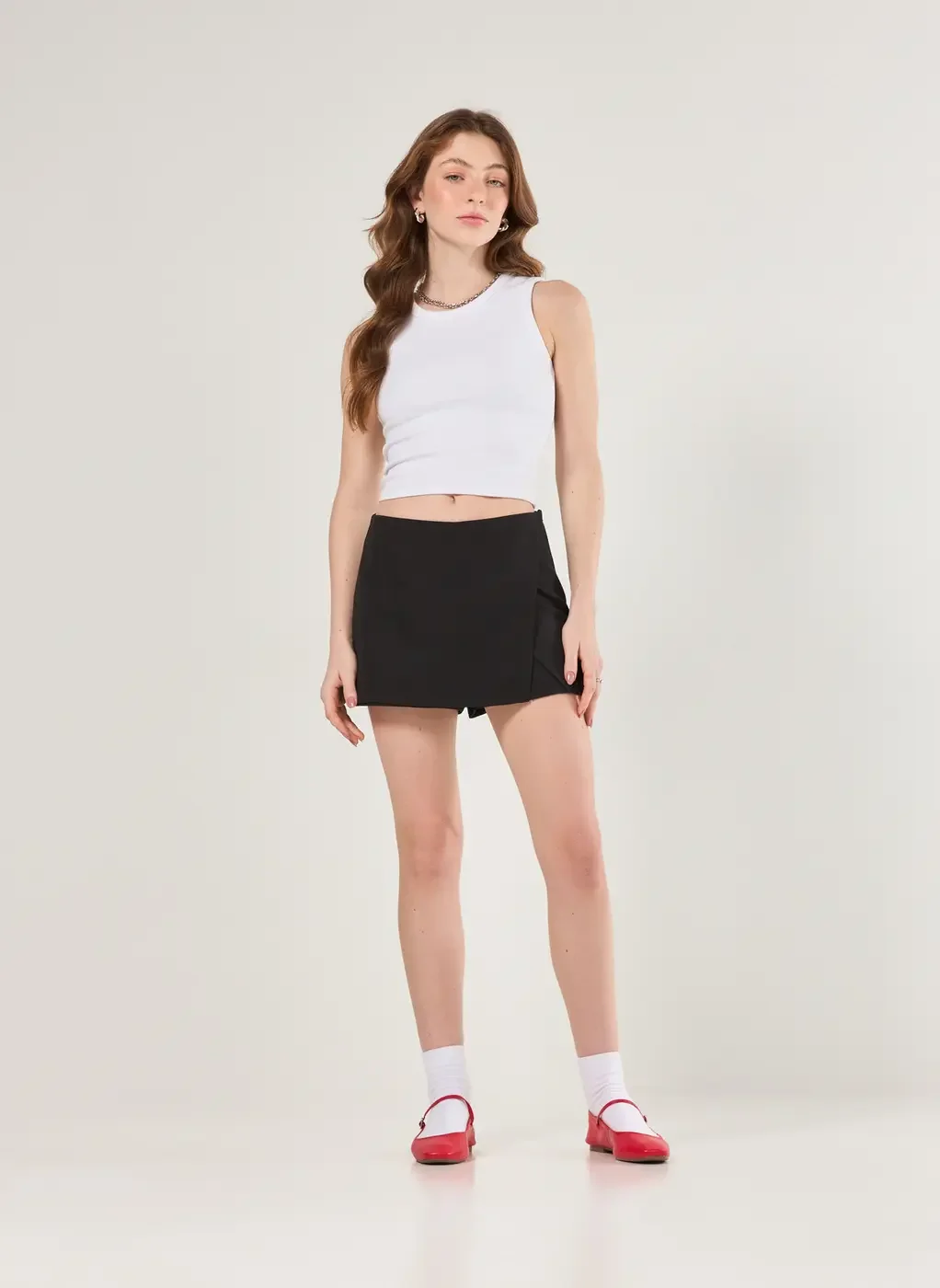 Short Saia Alfaiataria Transpassado