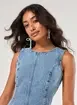 Vestido Jeans Decote Nas Costas