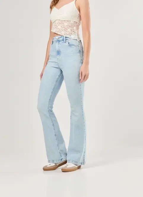 Calça Jeans Flare Cintura Alta