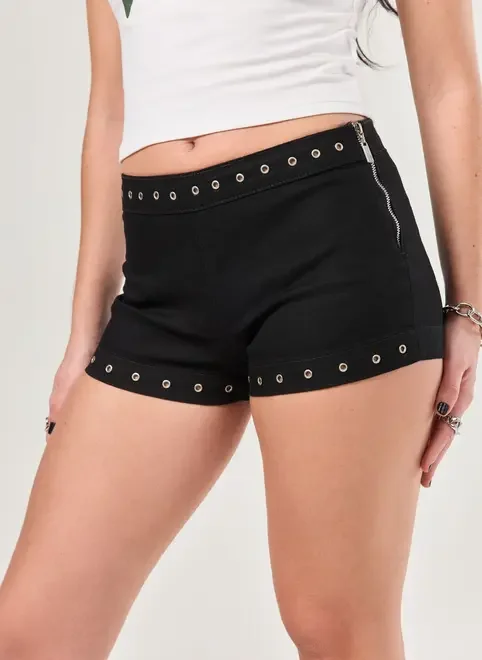 Micro Short Sarja Preta Ilhós
